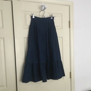 Vintage Gunne Sax denim prairie skirt